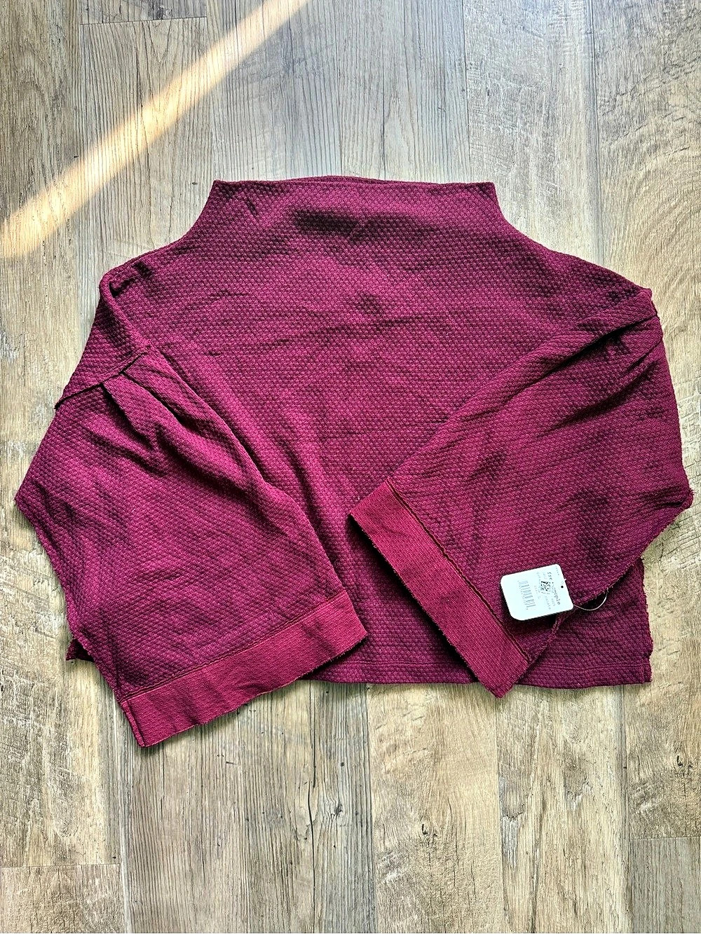 We The Free People Easy Street Pullover Burgundy Pullover Size Large NWT